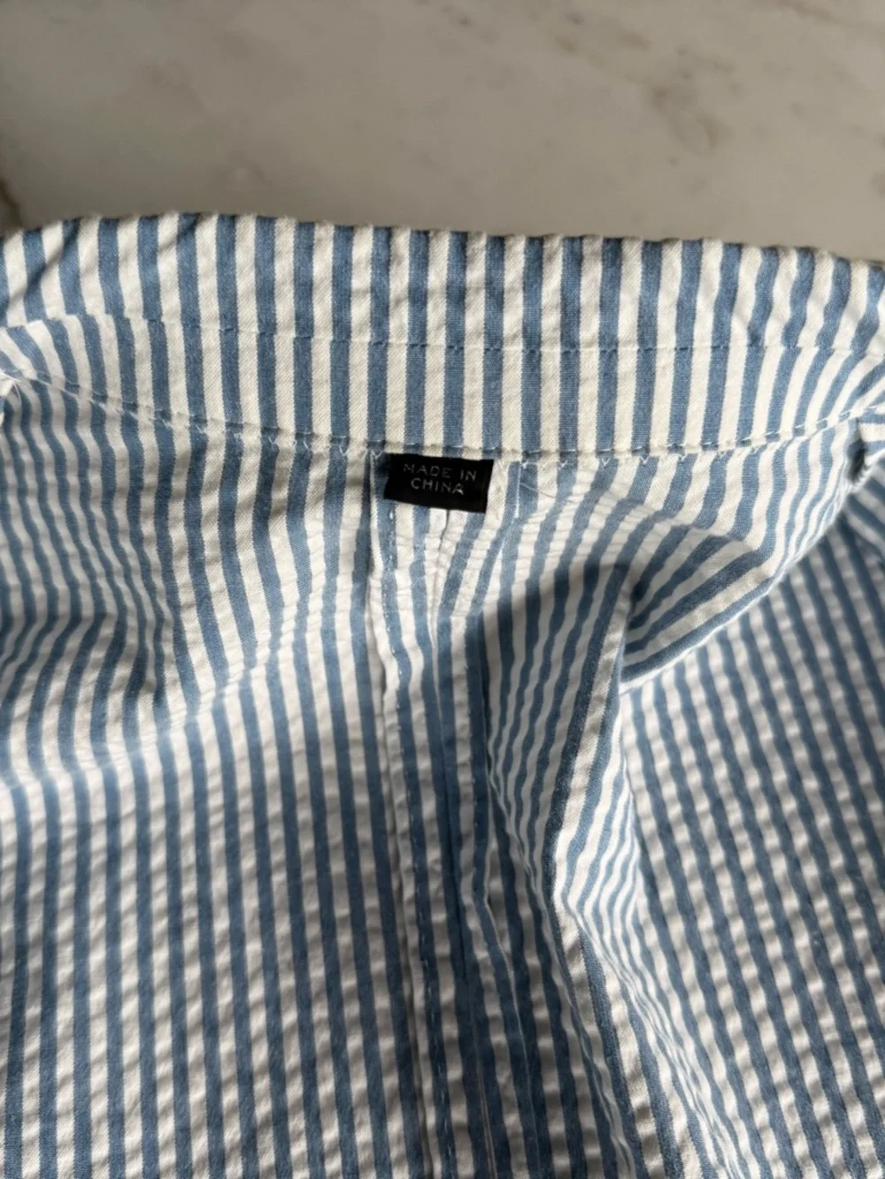 J. Crew Light Blue & White Seersucker Blazer